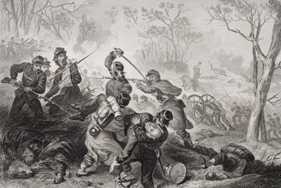 Death of Colonel Edward D. Baker at the Battle of Balls Bluff, Virginia by Felix Octavius Carr Darley
